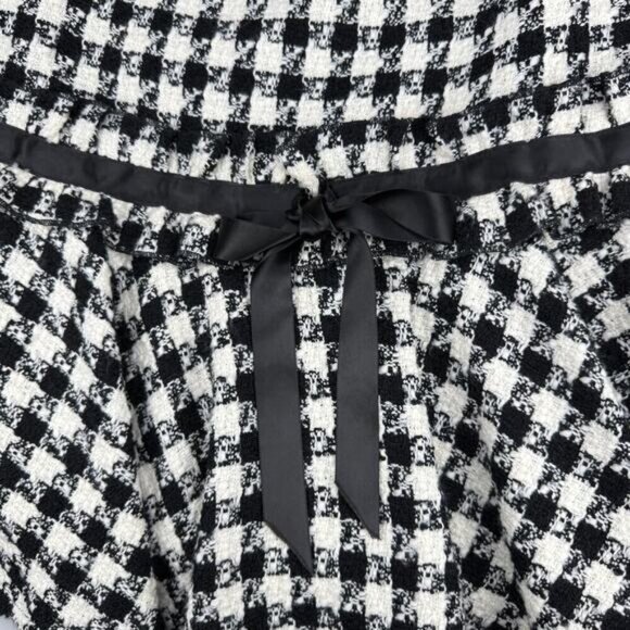 MICHAEL Michael Kors Flounce Pencil Skirt Sz 2 Black White - Picture 3 of 4